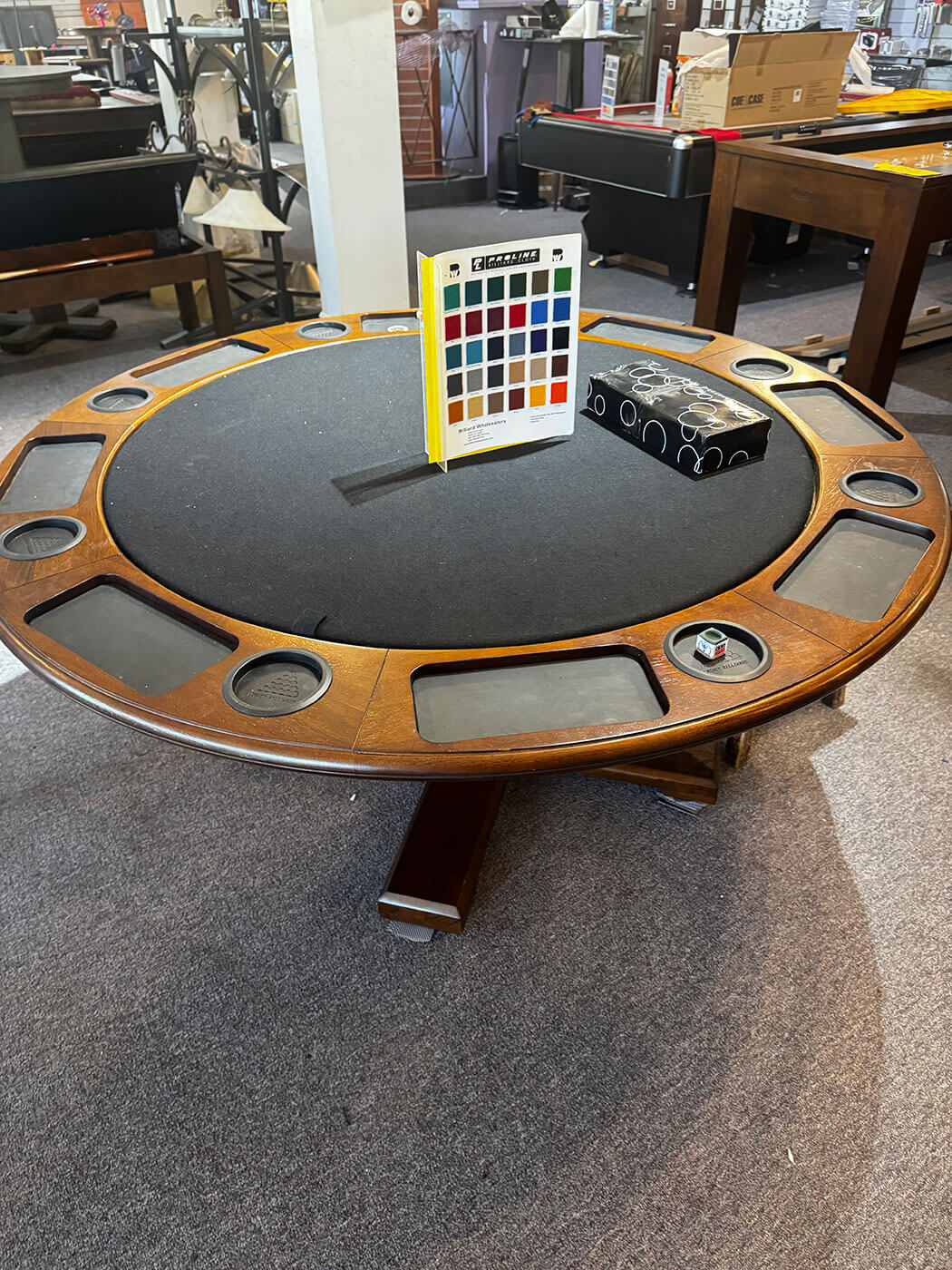 Poker table for game night
